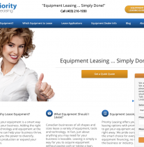 PriorityLeasing.net Wordpress Website with Live Chat and Quotation Forms